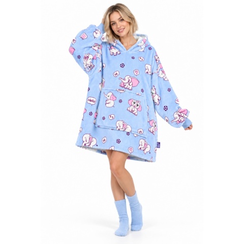 Koco bluza z kapturem Unisex ELEPHANT BLUE