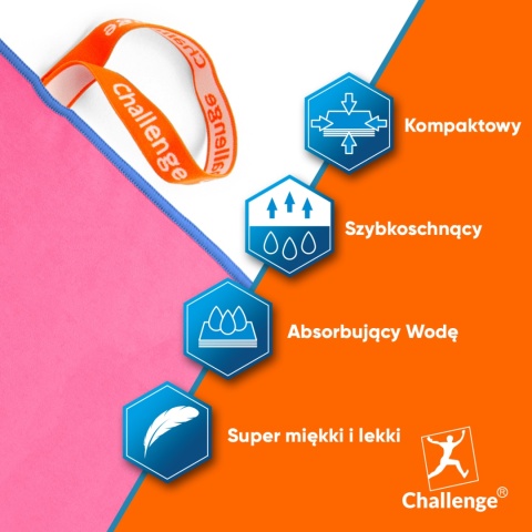 RĘCZNIK Z MIKROFIBRY 50x100 - różowy