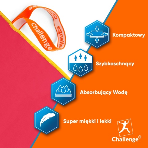 RĘCZNIK Z MIKROFIBRY 50x100 - czerwony