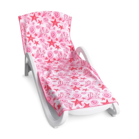 Ręcznik z mikrofibry na leżak 73x230 cm Challenge RÓŻOWE KORALOWCE