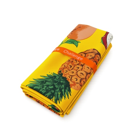 Ręcznik z mikrofibry na leżak 73x230 cm Challenge EGZOTYCZNE OWOCE